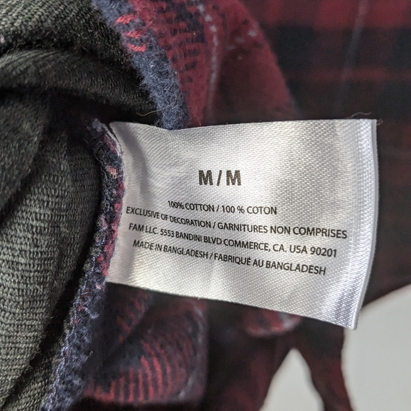 ORVIS Men heavy weight Flanel size medium 100% cotton Red and Blue color - Picture 10 of 13